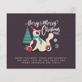 Christmas Cat Lovers Personalized Annual Letter