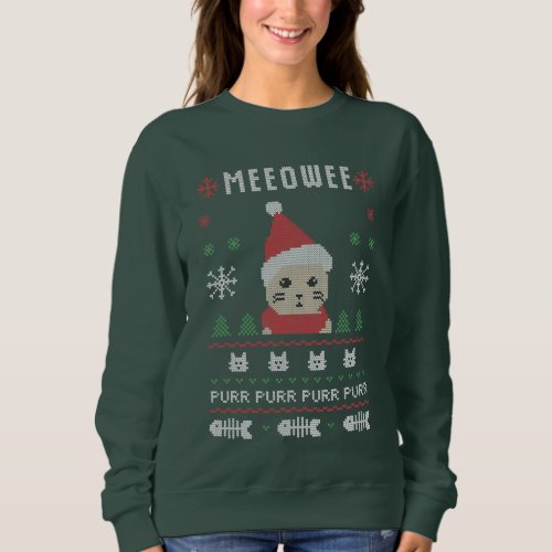 Christmas cat lovers ugly sweater sweatshirt