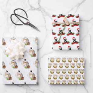 christmas cat lovers WRAPPING PAPER SHEETS