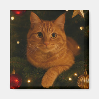 Christmas Cat Magnet