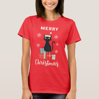 Christmas Cat Merry Christmas Holiday T-Shirt