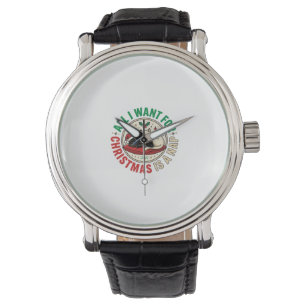 Christmas Cat Nap Holiday Design Watch