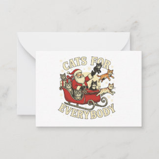 Christmas Cat Note Card