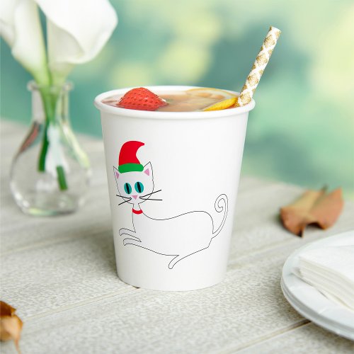 Christmas Cat Paper Cups