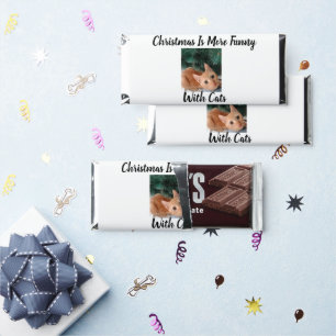 Christmas Cat Photo Funny Hershey Bar Favors