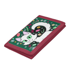 Christmas Cat Photo Wallet (Green)