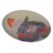 CHRISTMAS CAT PLATE (Right Side)