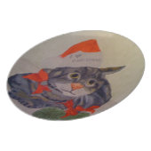 CHRISTMAS CAT PLATE (Left Side)