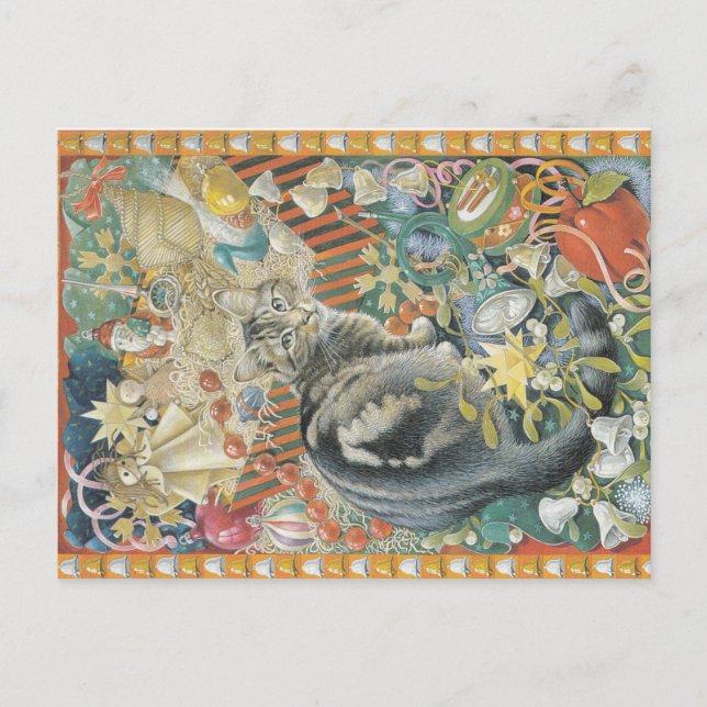 Christmas Cat postcard  (Front)