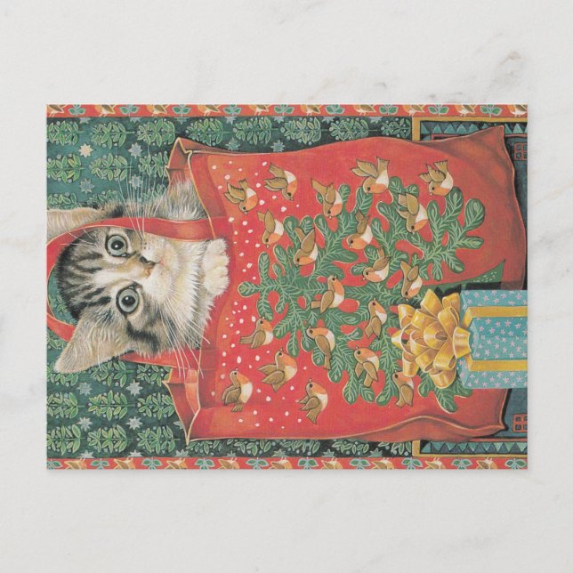 Christmas Cat postcard  (Front)