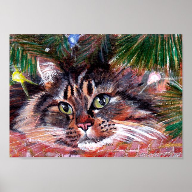 Christmas Cat Poster (Front)
