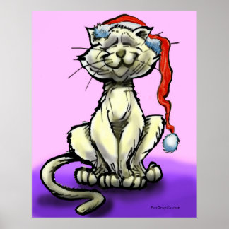Christmas Cat Poster