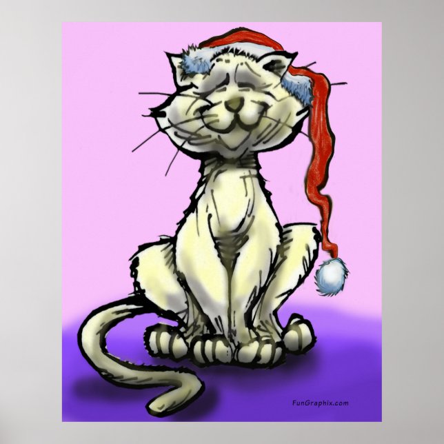 Christmas Cat Poster (Front)