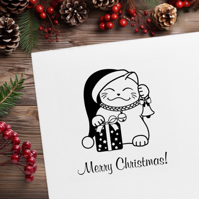 Christmas Cat Rubber Stamp (Creator Uploaded)