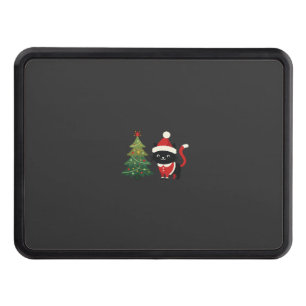 Christmas Cat Santa Tree Vector Hitch Cover