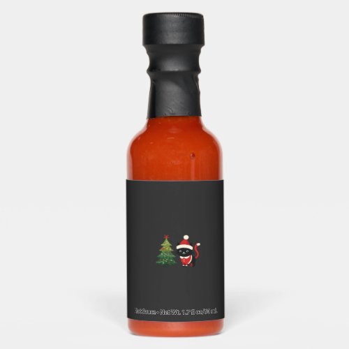 Christmas Cat Santa Tree Vector Hot Sauces