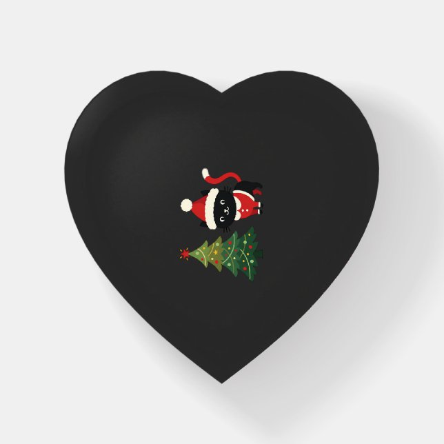Christmas Cat Santa Tree Vector Paperweight (Front)