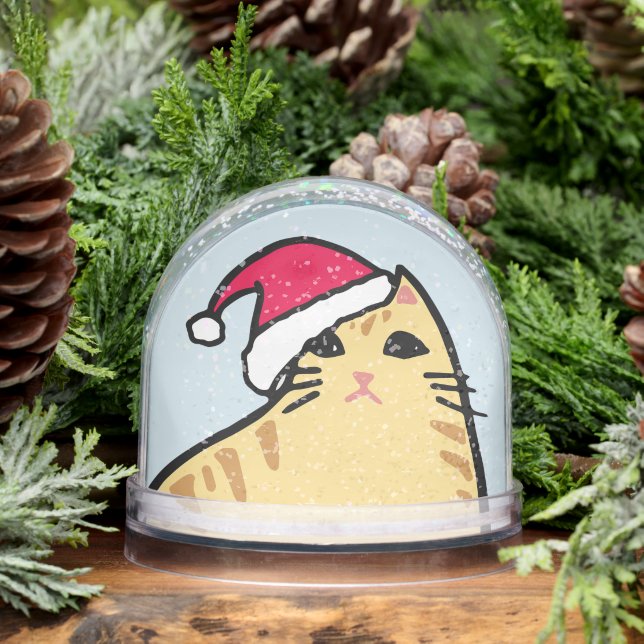 CHRISTMAS CAT SNOW  GLOBE (Winter)