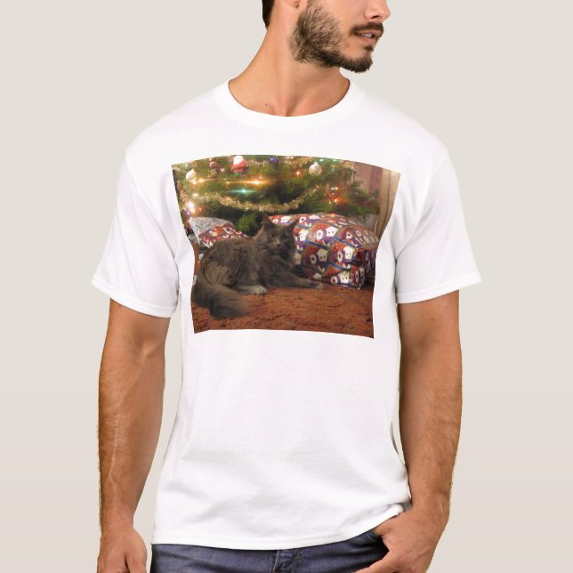 Christmas Cat T-Shirt (Front)