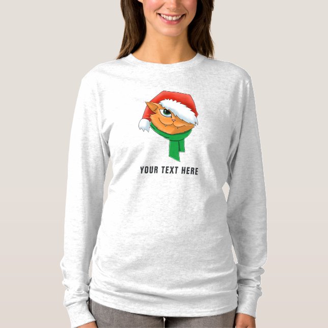Christmas Cat T-Shirt (Front)