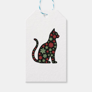 Christmas Cat T-Shirt Gift Tags