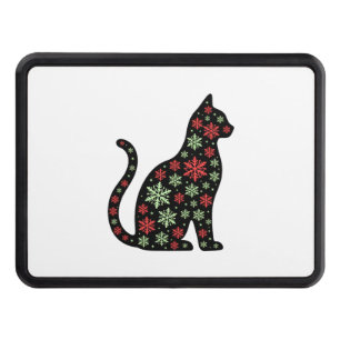 Christmas Cat T-Shirt Hitch Cover