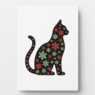 Christmas Cat T-Shirt Plaque