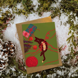 Christmas Cat Tangle – Festive Kitty Playtime Invitation