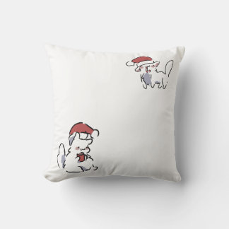 Christmas Cat Throw Pillow