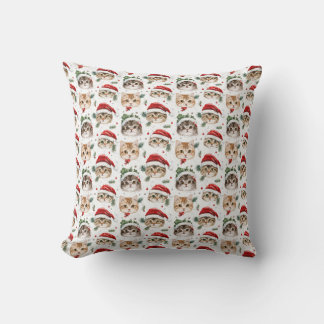 Christmas Cat Throw Pillow