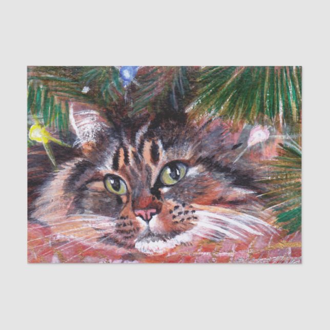 Christmas Cat Tissue Paper (Front)