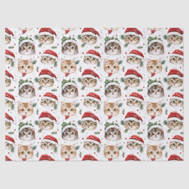 Christmas Cat Tissue Paper (Front)