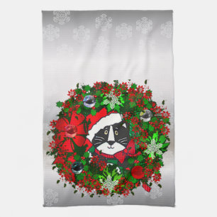 Christmas Cat Towel