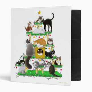 Christmas Cat Tree Avery Binder
