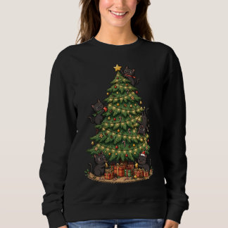Christmas Cat Tree Holiday Design Sweatshirt