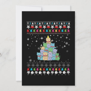 Christmas Cat Tree Ugly Christmas Invitation