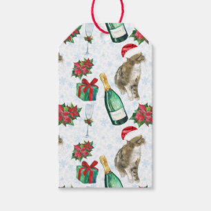 Christmas Cat Winter Celebration Gift Tags