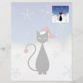 Christmas Cat with Snowflakes (Front)