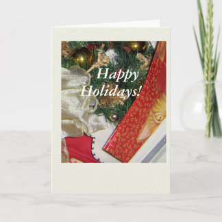 Christmas Cat Wrap Holiday Card