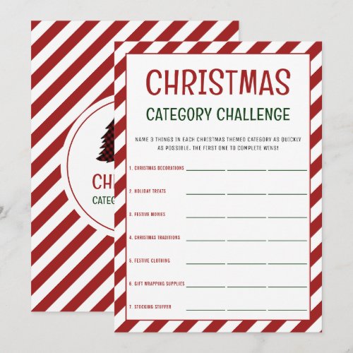 Christmas Category Word Game | Festive Party Games