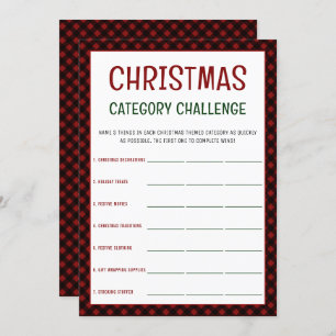 Christmas Category Word Game Festive Party Games
