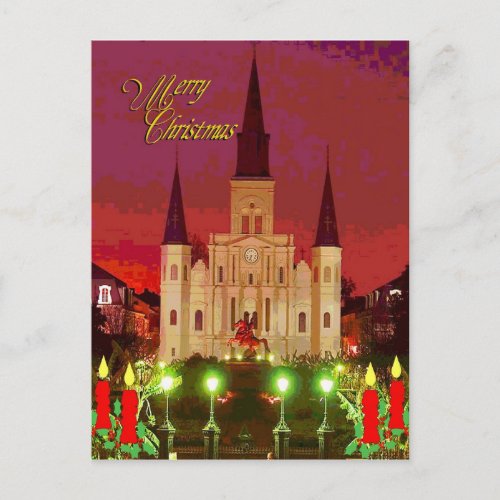 Christmas Cathedral Holiday Postcard