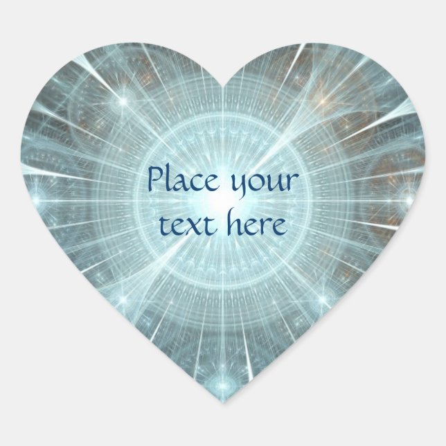 Christmas Cathedral Window Heart Sticker (Front)