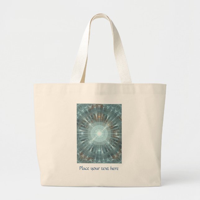 Christmas Cathedral Window Large Tote Bag (Front)
