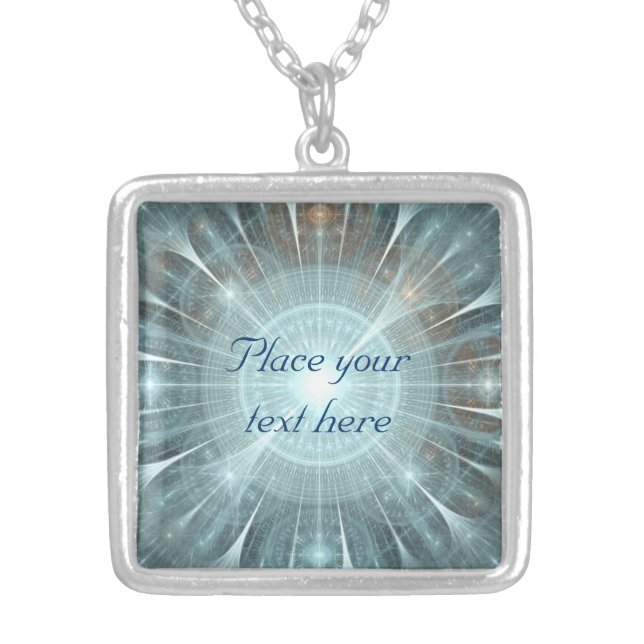 Christmas Cathedral Window Silver Plated Necklace (Front)