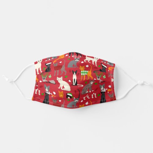 Christmas Cats Adult Cloth Face Mask