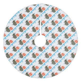 Christmas Cats and Presents Fleece Tree Skirt