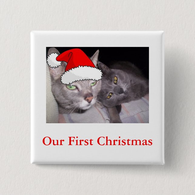 Christmas Cats Button (Front)