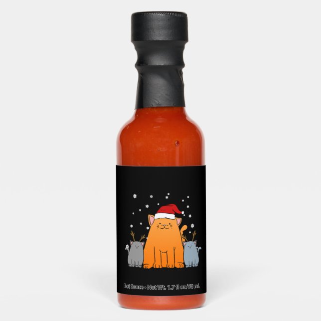 Christmas Cats Cats Christmas Hot Sauces (Front)