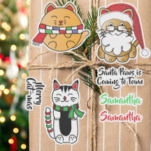 Christmas Cats Cute Funny Sayings Your Name